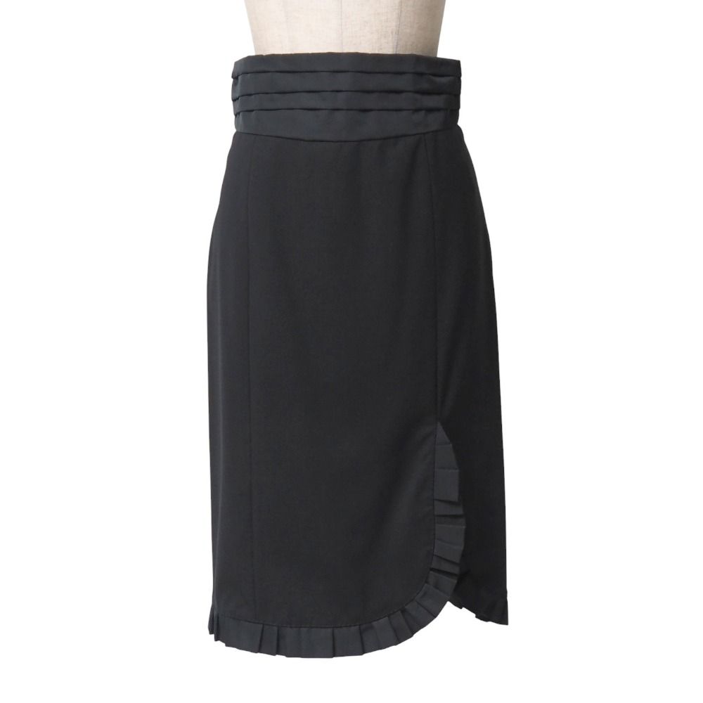 LOUIS VUITTON ルイ ヴィトン スカート サイズ36 タイトスカート タック フリル ストレッチ フランス製 ブランド古着 20251021|RA6204