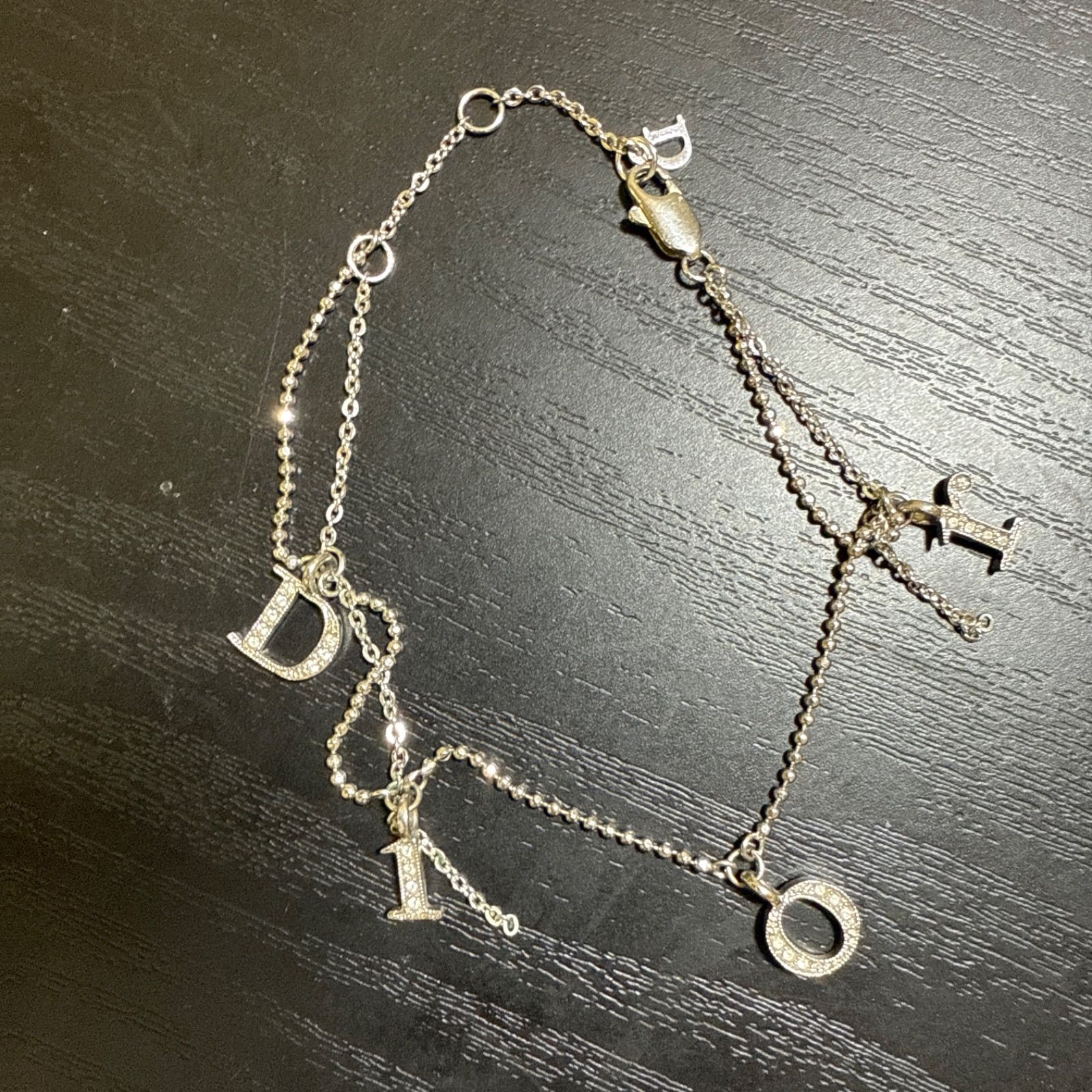 Christian Dior クリスチャンディオール ラインストーン付き Diorロゴ