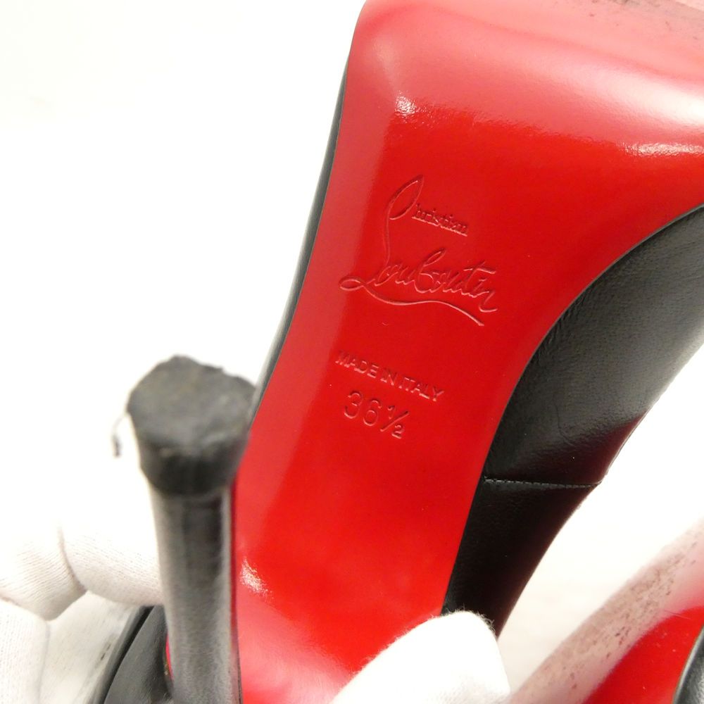 Christian Louboutin ルブタン CHIARA 100 ポインテッドトゥパンプス 36.5 KID レザー ハイヒール レディース AY6892 KIN-KAAI_COM