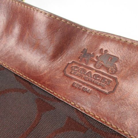 COACH ロゴパターン ベルト ブラウン/レッド COACH ロゴパターン ベルト ブラウン/レッド - メルカリ