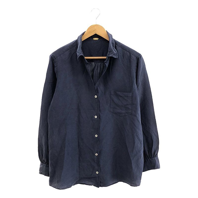 DEUXIEME CLASSE - Deuxieme Classe / ドゥーズィエムクラス | 2022SS | ヴィンテージ加工 silk wash シャツ | F | ネイビー | レディース Deuxieme Classe / ドゥーズィエムクラス | 2022SS