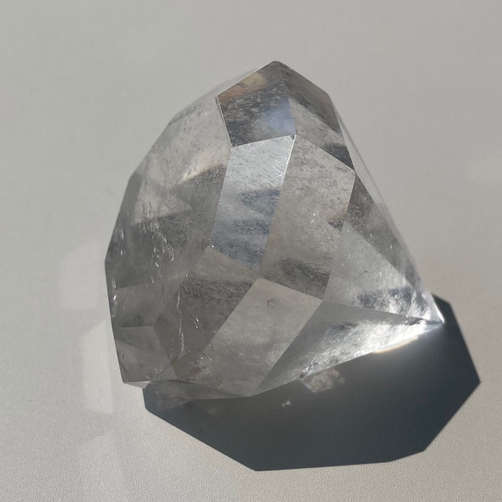 Sale︎クラッククリアクォーツ ブラジル産 ポイントタワー ★SALE 天然石 虹入り 透明度高い クラック 水晶 原石 ポリッシュ ポイント 約204g タワー ブラジル産