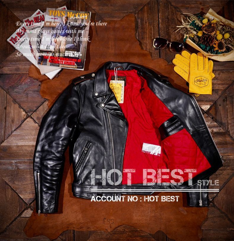 茶芯ホースハイド スタンダードスタイル メンズ 革ジャン ダブル