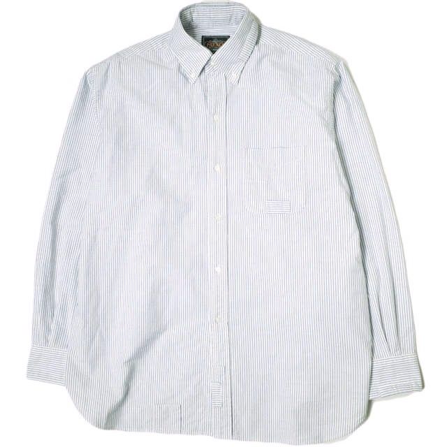 PALACE x BEAMS PLUS パレス ビームスプラス 24AW 別注 BUTTON DOWN SHIRTS ストライプオックスフォード ボタンダウンシャツ 38-11-0921-791 L STRIPE SAX x WHITE 長袖 トップス