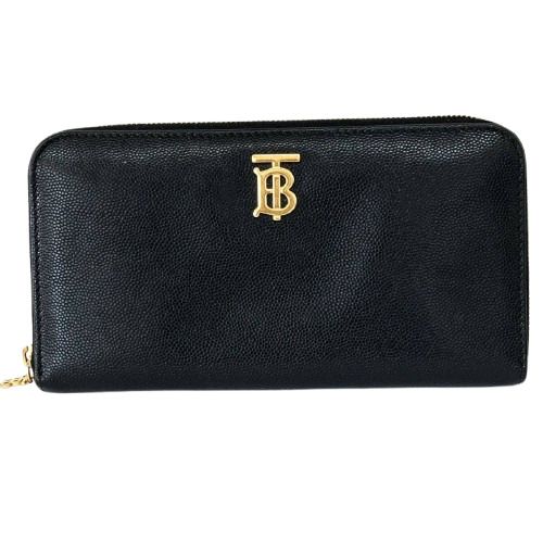 極美品　付属品完備✨バーバリー　長財布　TB　モノグラム　ラウンドファスナー　黒 極美品 付属品完備✨バーバリー 長財布 TB モノグラム ラウンド