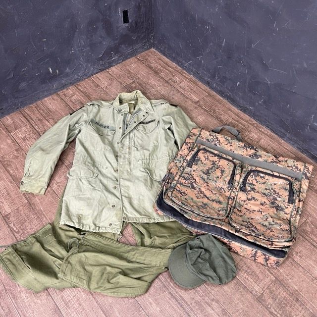 ミリタリー 4点セット ショルダーバッグ ジャケット パンツ キャップ 迷彩 SUIT DLA 100-79-C-2766 514241