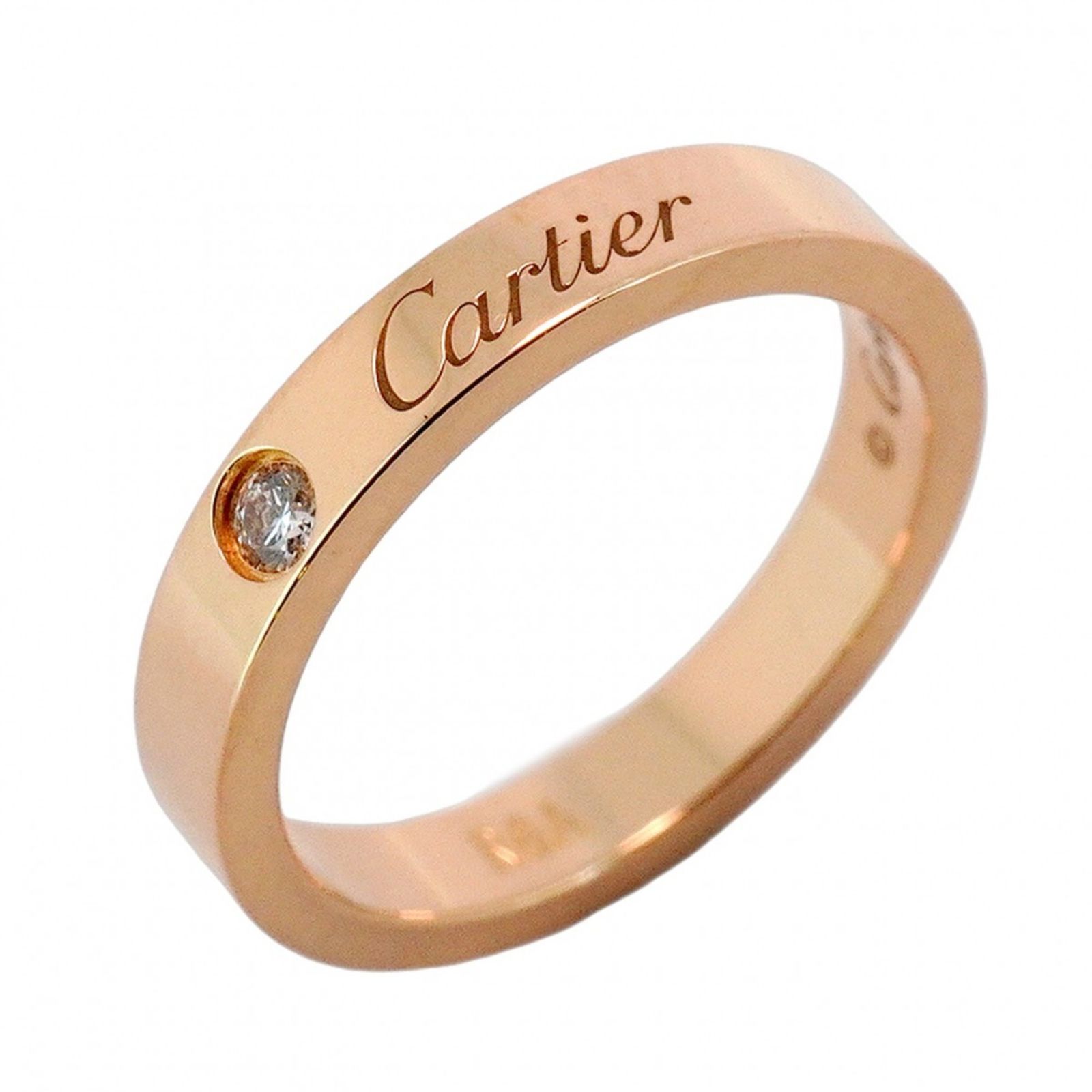 カルティエ Cartier カルティエ リング エングレーブド 1PD 18KPG ピンクゴールド ＃48レディース