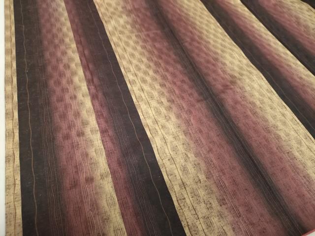 平和屋着物●上質な紬　珈琲染　変わり間道　正絹　逸品　DAAV6393ps 平和屋着物○上質な紬 珈琲染 変わり間道 正絹 逸品 DAAV6393ps - メルカリ