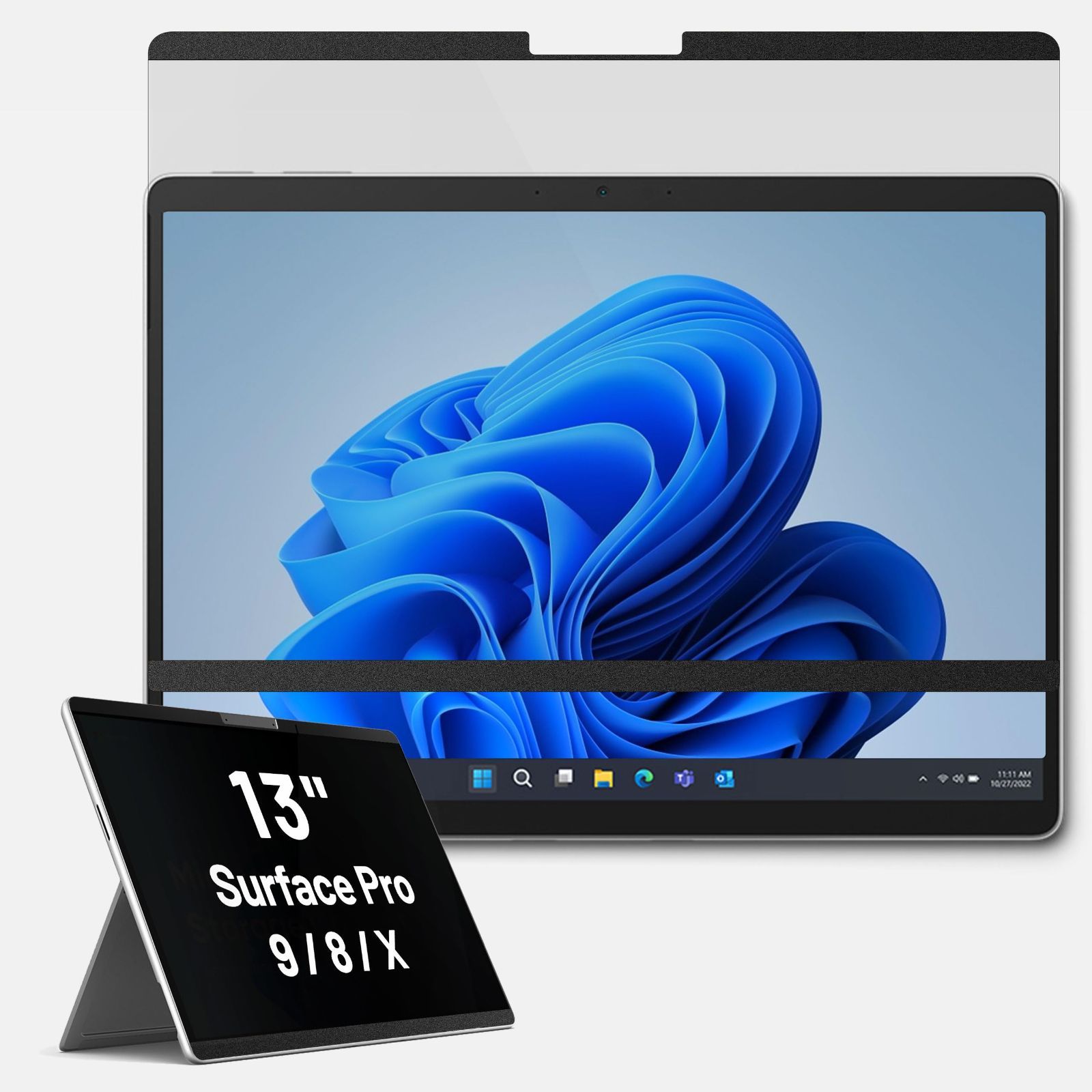 新品 Surface Pro 9 / 8 / X 13インチ 用 覗き見防止 フィルム マグネット式 ノートパソコン プライバシーフィルター PC 液晶保護フィルム 両面使用可能 ブルーライトカット 反射防止 傷防止 プライ