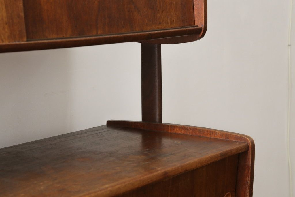 英国アンティーク木製カップボード/キッチンキャビネット/飾り棚(81