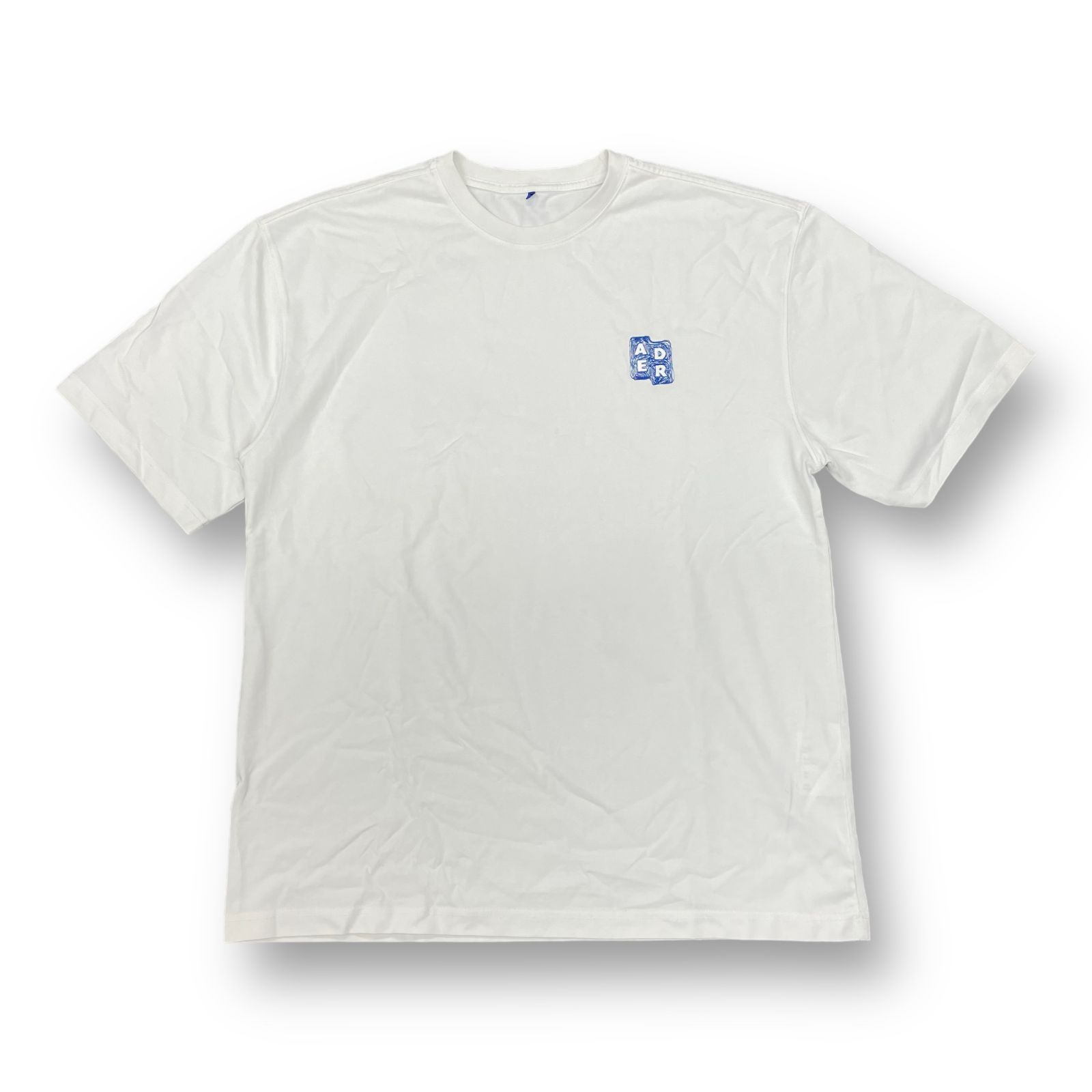 ADER ERROR 21SS ロゴ刺繍 プリント クルーネック Tシャツ アーダーエラー ホワイト A2