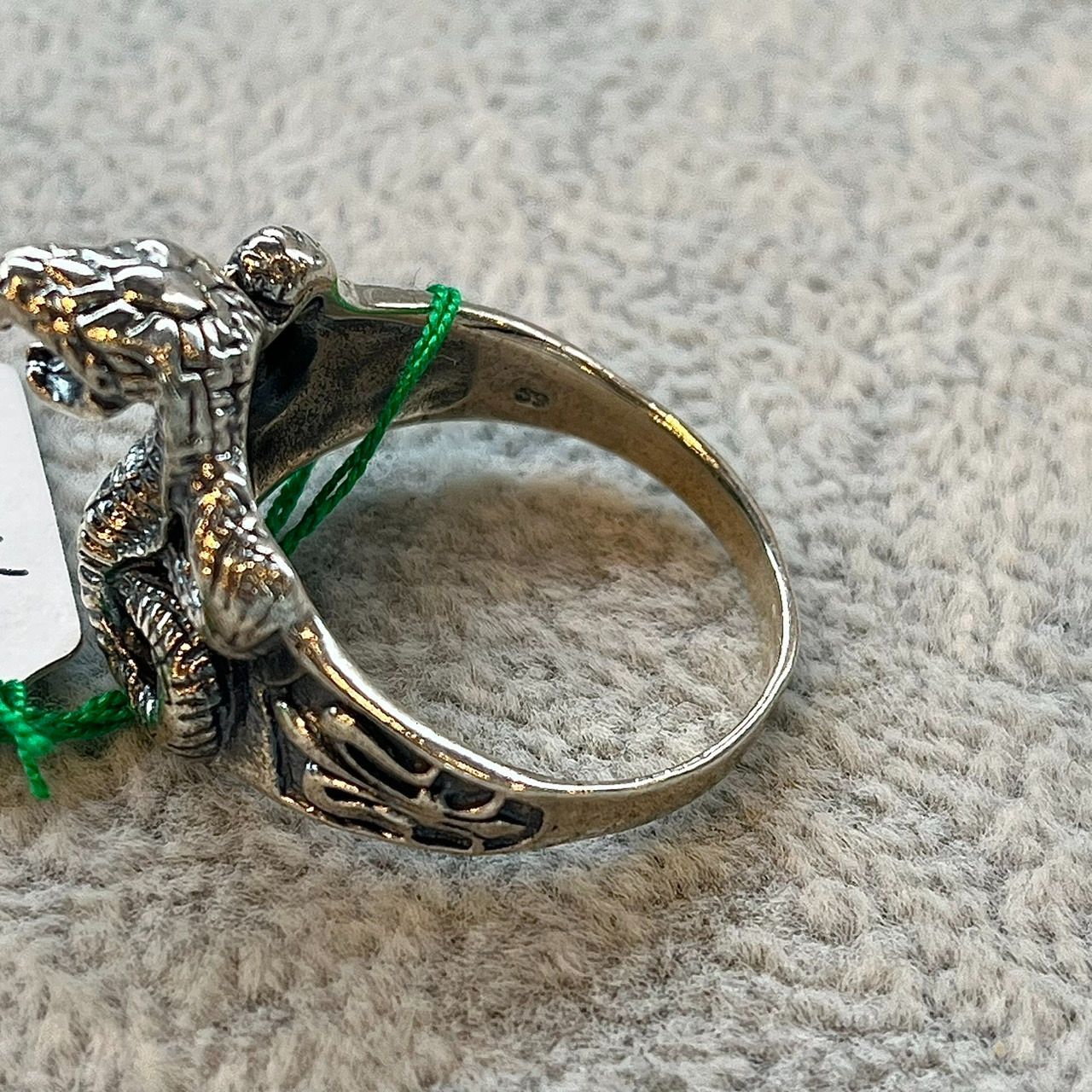 シルバーリング コブラ 百合 ハンドメイド メンズ 指輪 シルバー シルバーリング コブラ 百合 ハンドメイド メンズ 指輪 シルバー