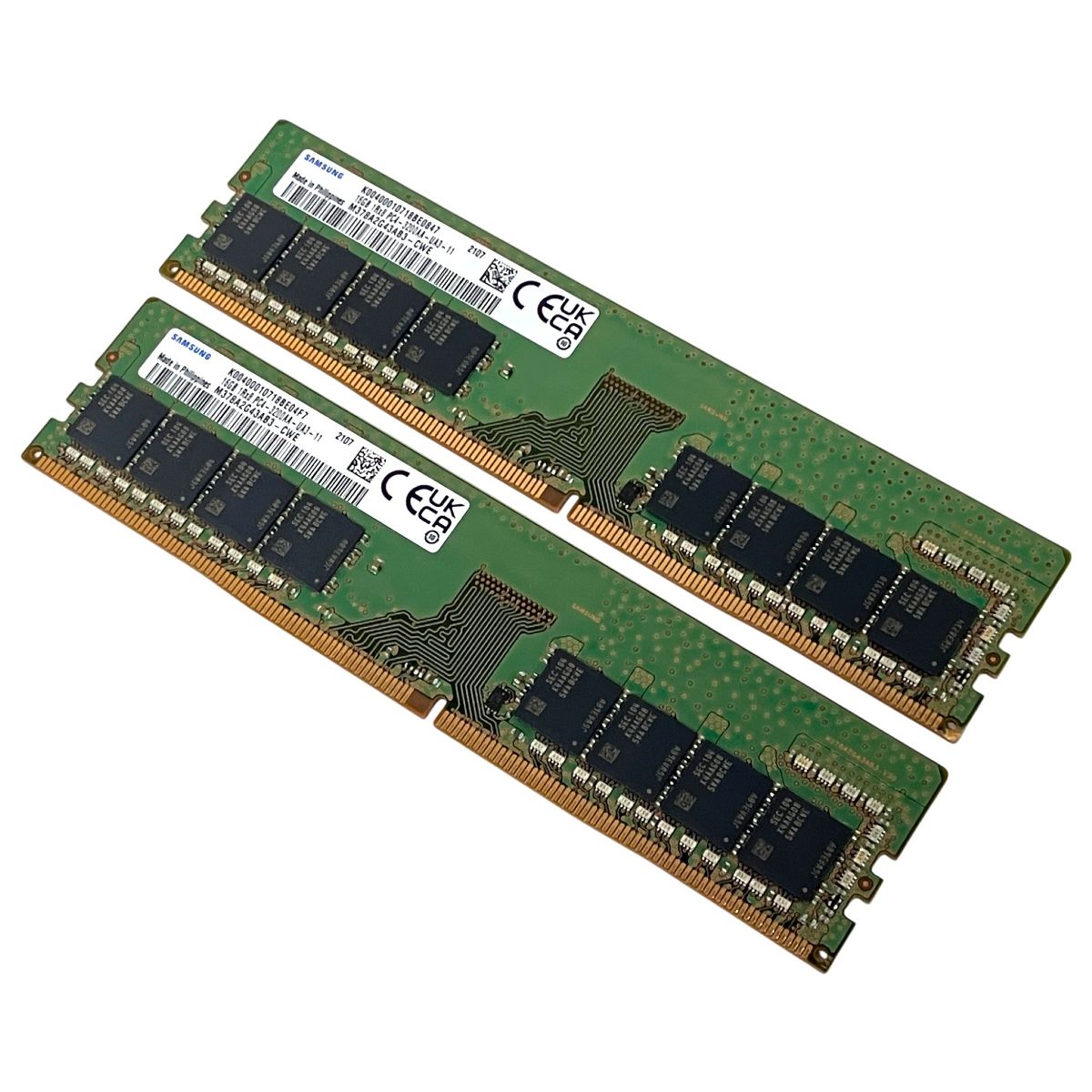 SAMSUNG DDR4 PC4-3200 16GB×2枚 計32GB メモリ PCパーツ デスクトップパソコン用 サムスン F10502335