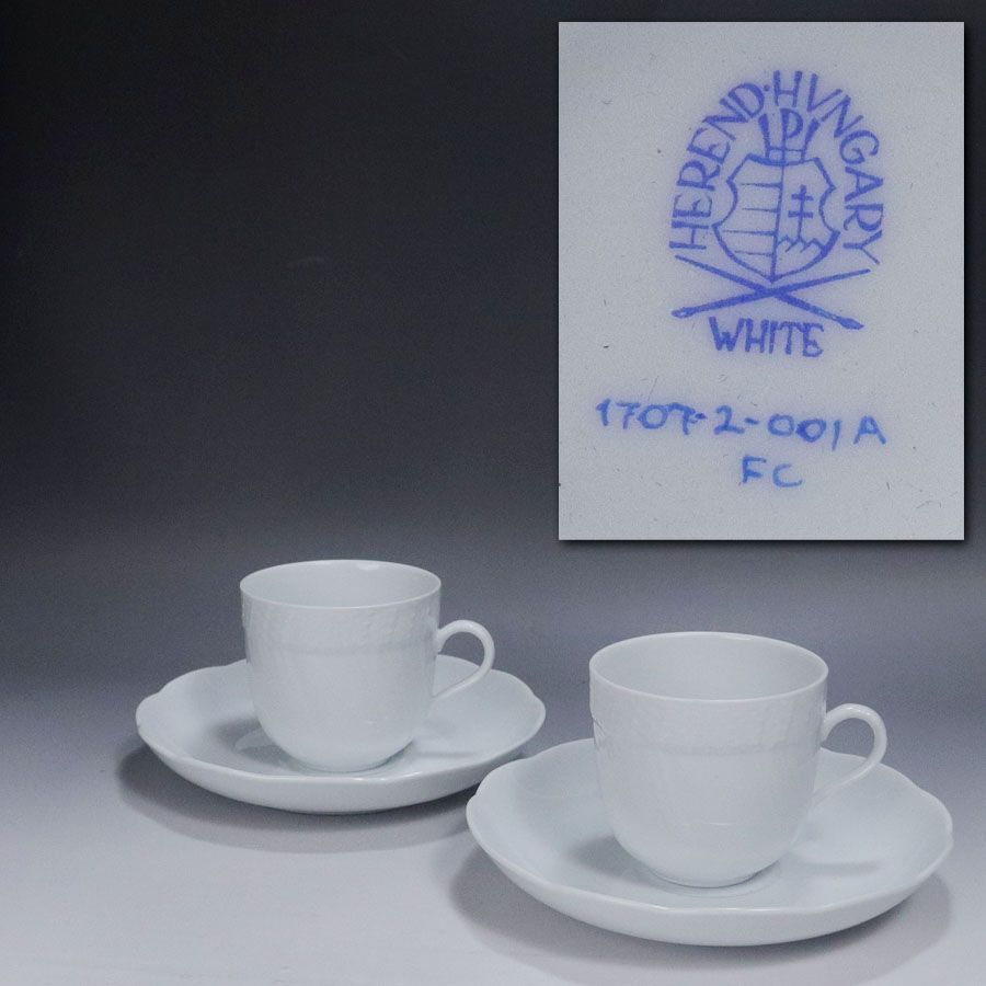   / カップ&ソーサー/2点セット/WHT カップ&ソーサー/2点セット/WHT/花柄