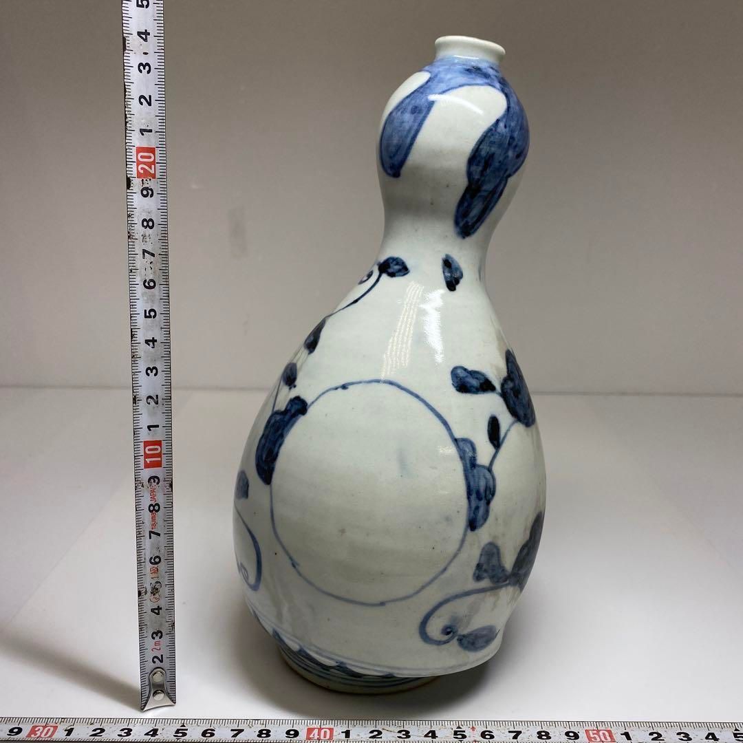 江戸時代　古相馬焼　瓢箪型花器一対　高さ約9㎝　東里7-0702⭐︎2F 江戸時代 古相馬焼 瓢箪型花器一対 高さ約9㎝ 東里