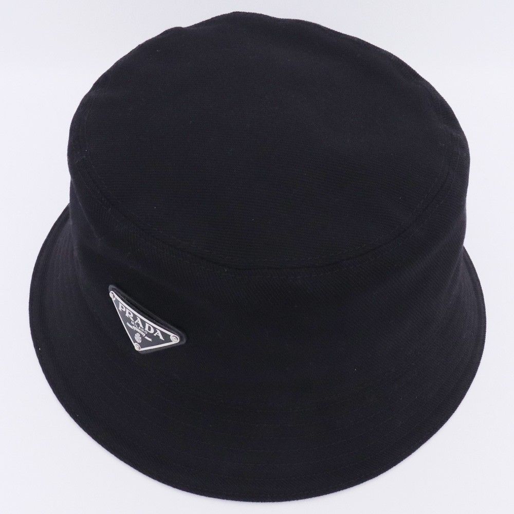 PRADA バケットハット トライアングルロゴ XLサイズ ブラック 2HC137