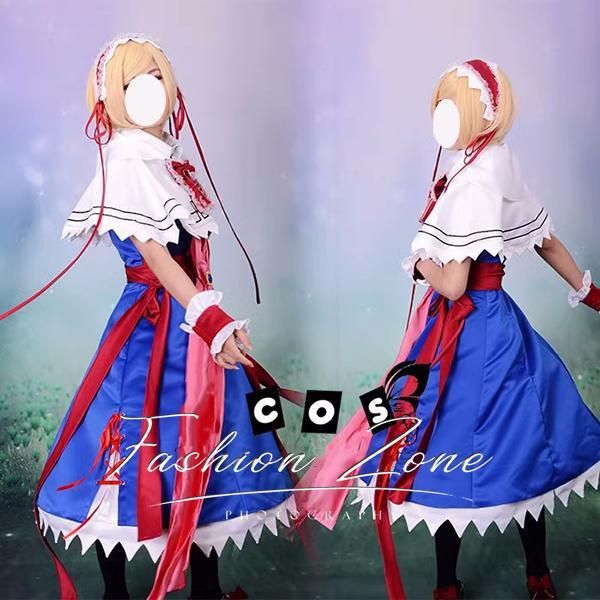 ◆東方Project 東方プロジェクト 風 アリス?マーガトロイド コスプレ衣裝 ウィッグ 靴 コスチューム cosplay ハロウィン 仮装 変