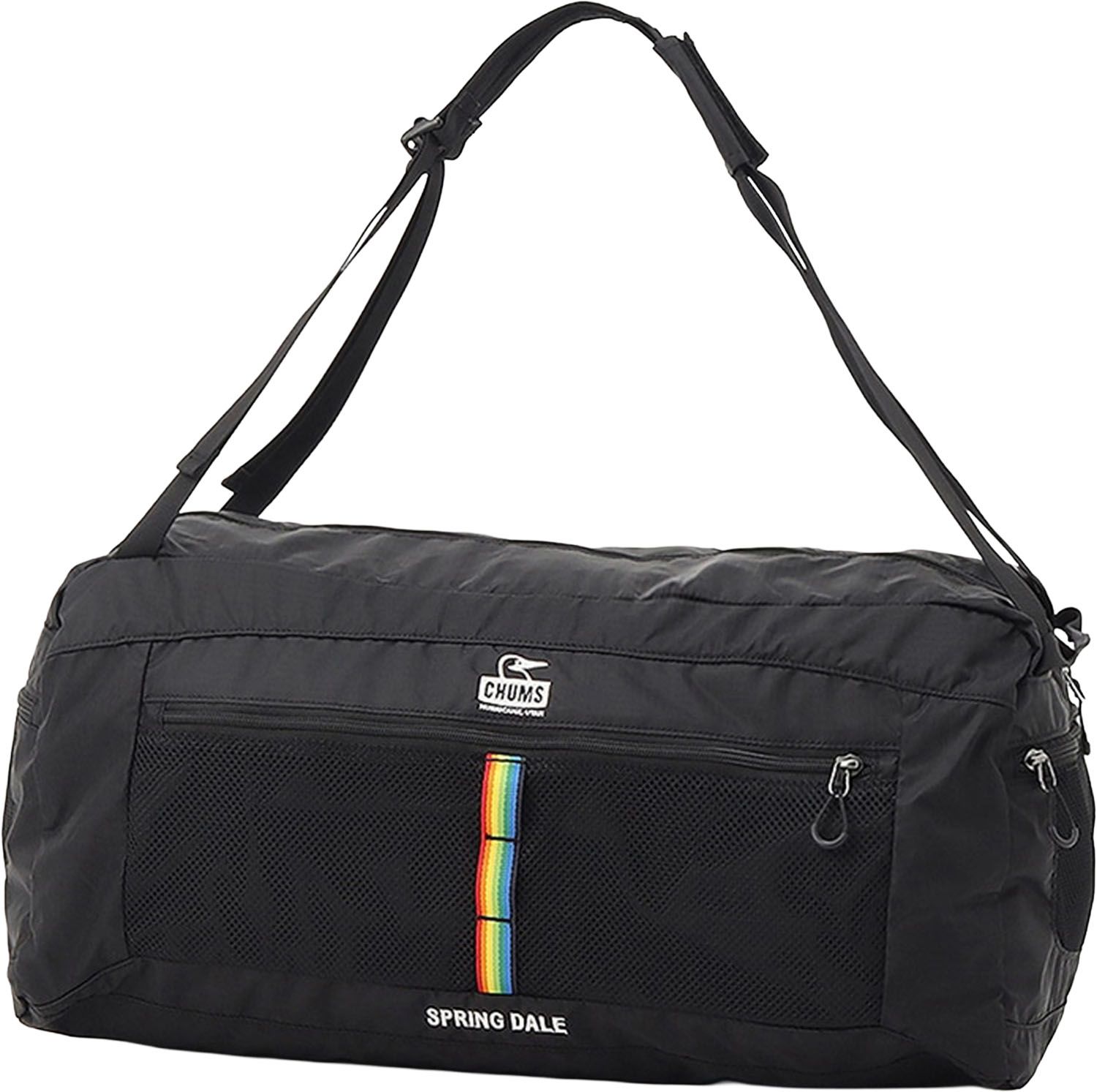 チャムス CHUMS アウトドア スプリングデールボストンバッグ40 バックパック カバン 2way ポケット カラビナ ナイロン メッシュ 収納 耐久性 大容量 旅行 遠征 合宿 普段使い CH604016 K042