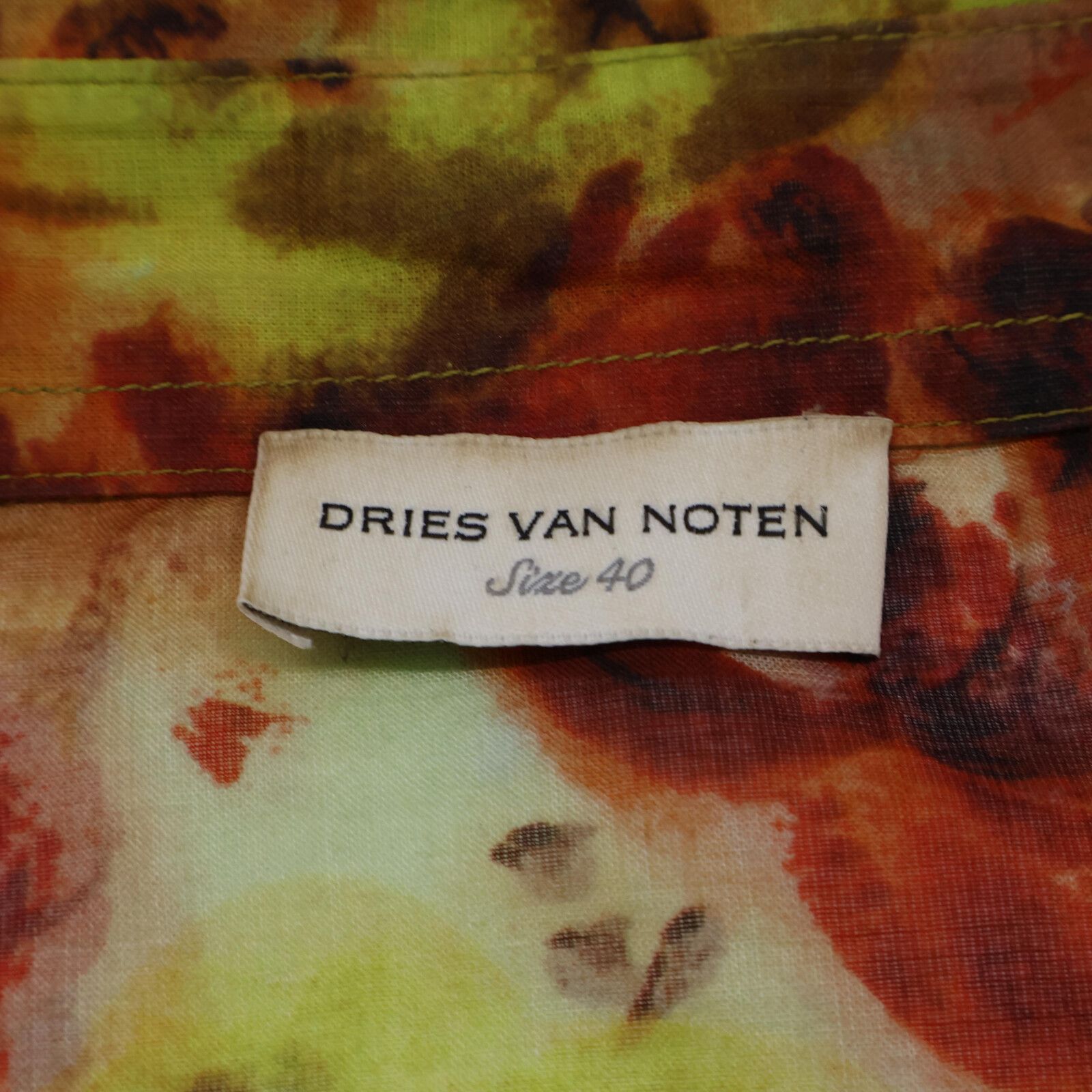 DRIES VAN NOTEN チェック柄 長袖シャツ サイズ36 DRIES VAN NOTEN / Plaid Short Sleeve Shirt -チェッ
