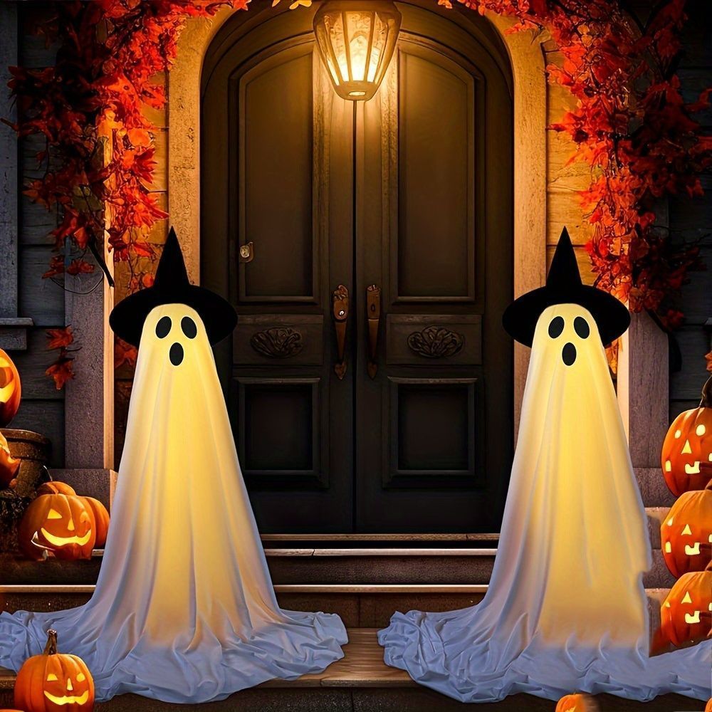 ガーデンライト ハロウィンデコレーション 2個セット インテリア 飾り 置物 子供 こども 撮影背景 装飾 背景 おしゃれ おばけ ハロウィン パーティーデコレーション 屋内 不気味なゴーストデコレーション ハロウィンゴーストライト お祭り 幽霊装飾品 庭