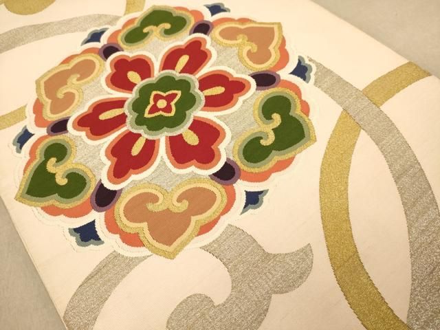 平和屋着物○男性 爪掻き本綴れ 角帯 桑茶色 正絹 逸品 DAAS3596ps