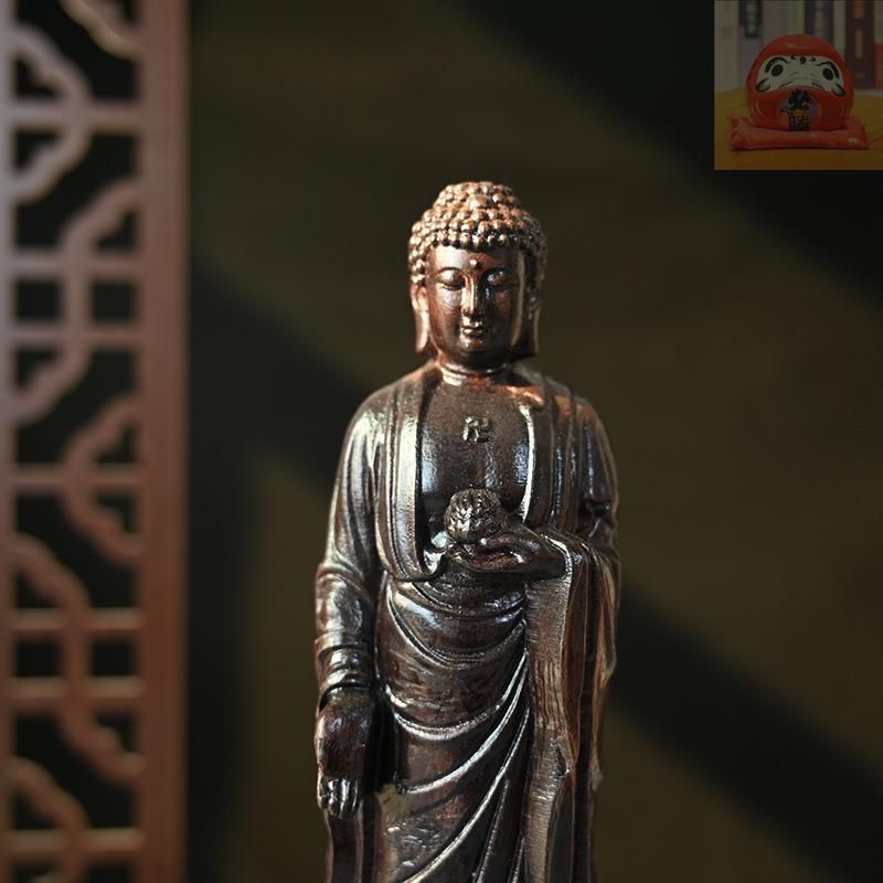 大日如来 〓香 仏像 置物 彫刻 木彫り 開運 幸運 招福 現世安穏