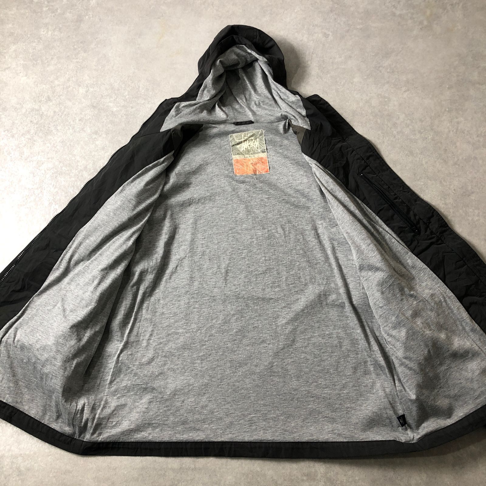 90's vintage OLD STUSSY All Black ショーンフォント ロゴ刺繍