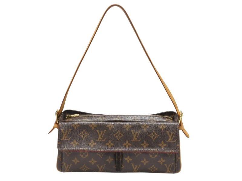LOUIS VUITTON ルイヴィトン ヴィバ シテMM ワンショルダーバッグ M51164 モノグラム ブラウン レザー PVC 4b007188