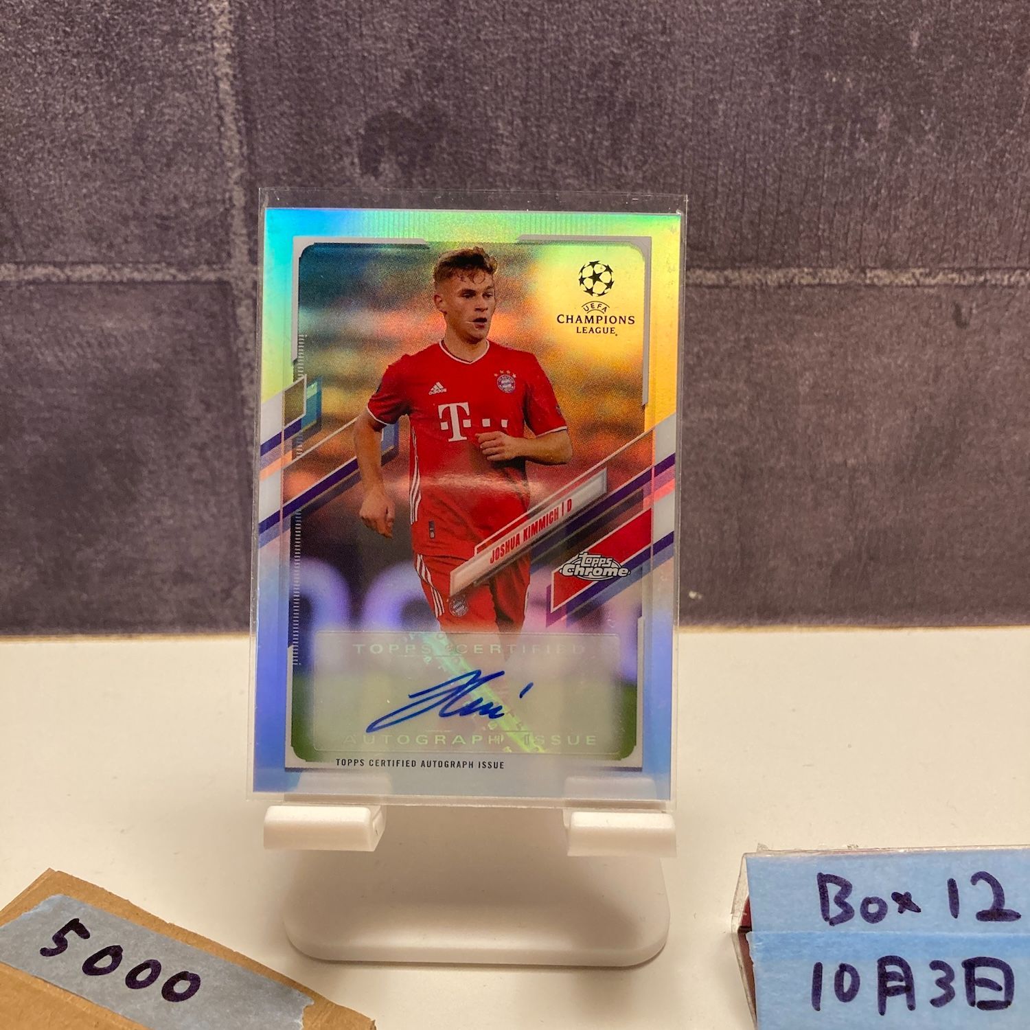 X2020 Topps Chrome Joshua Kimmich Autographed Card FC Bayern Munich UEFA Champions League Refractor Card