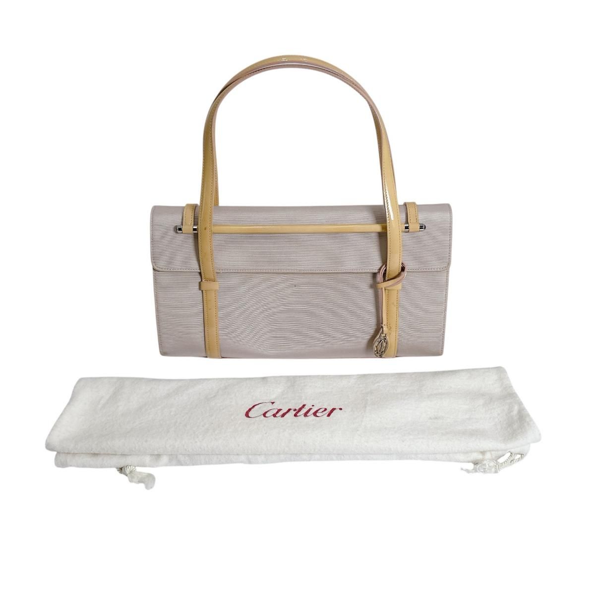 Cartier カボション　ベージュ　ハンドバッグ カルティエ ハンドバッグ カボション ハンドバッグ CARTIER ベージュ