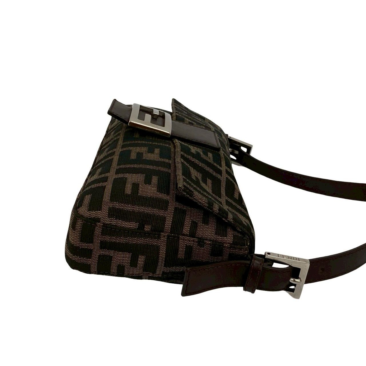フェンディ マンマバケット ズッカ柄 FF金具 キャンバス レザー 極 美品 FENDI フェンディ ヴィンテージ マンマバケット ズッカ