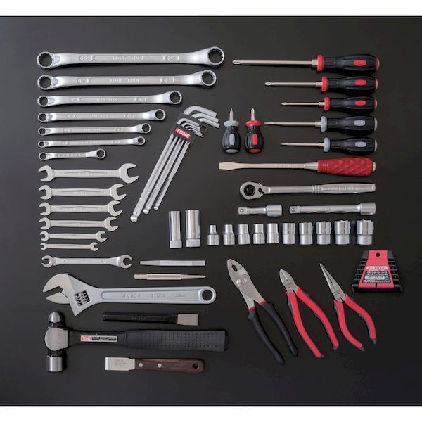 7営業日以内発送 前田金属工業 TONE TSA4331 整備用工具セット ツールセット オートメカニック用 レッド ５６点セット トネ オートメカニック用 レッド ツールボックス 沖縄離島販売不可 HRDEVELOPMENT_JP