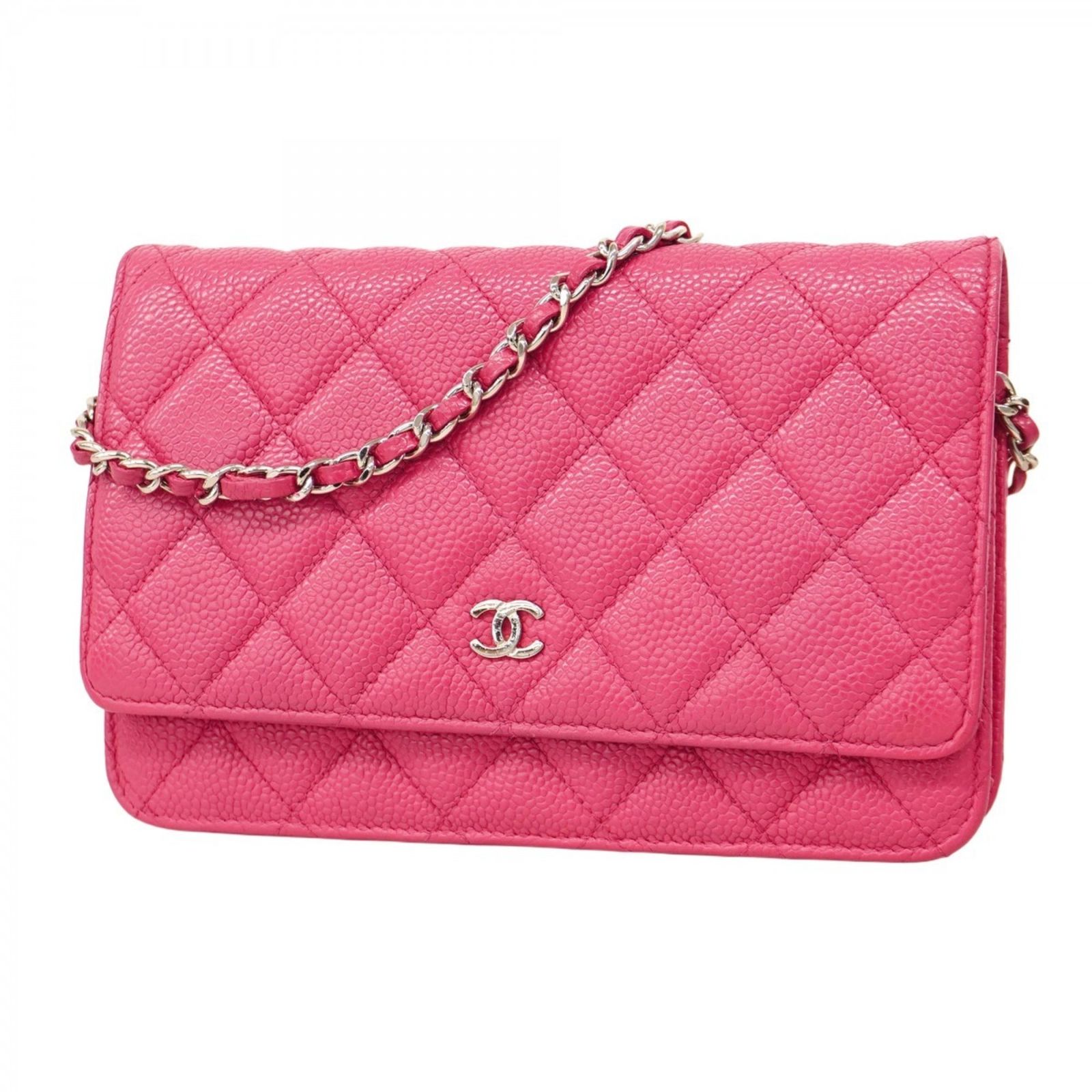シャネル　キャビアスキン　デカココ　ピンク　ショルダー　長財布　チェーン 楽天市場】シャネル CHANEL チェーンウォレット ココボール付き