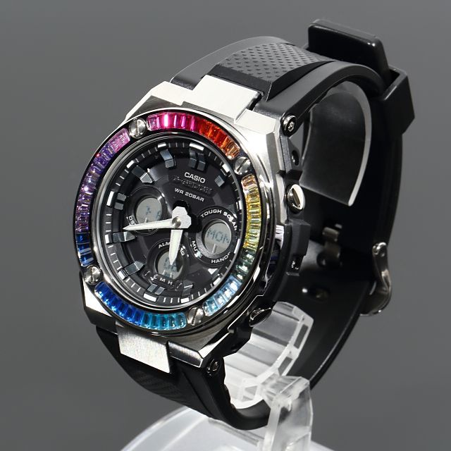 G-SHOCK GST w300 G-Steel レインボー バケットCZダイヤ G-SHOCK GST w300 G-Steel レインボー バケットCZダイヤ