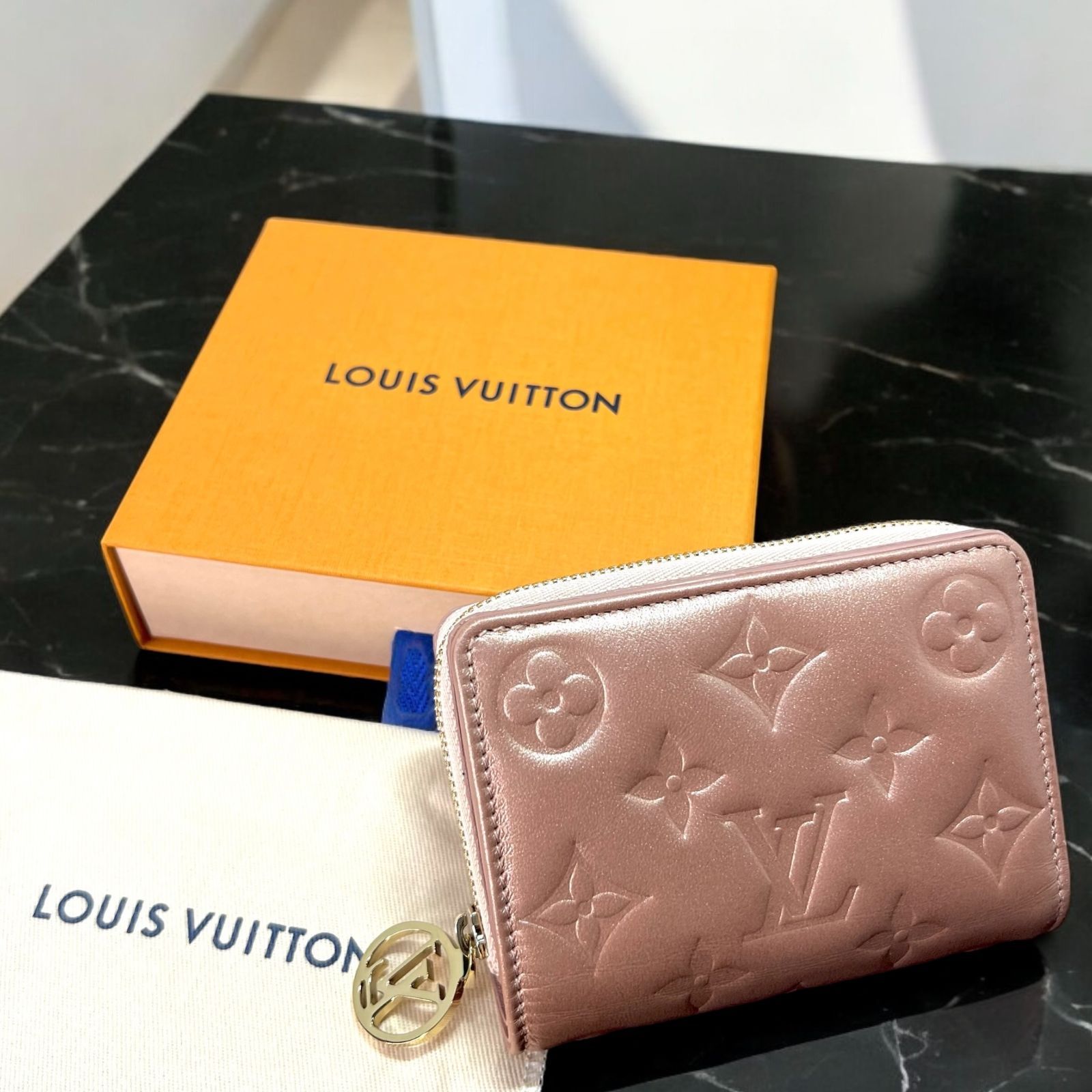 LOUIS VUITTON／ルイヴィトン M81996 モノグラムエンボス ポルトフォイユ・ルー 二つ折り財布 ローズゴールド - メルカリ