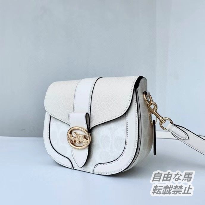 ☆新作☆ コーチ COACH C2806 Georgie ジョージー サドルバッグ シグネチャーキャンバス アウトレット品 チョークマルチ - メルカリ