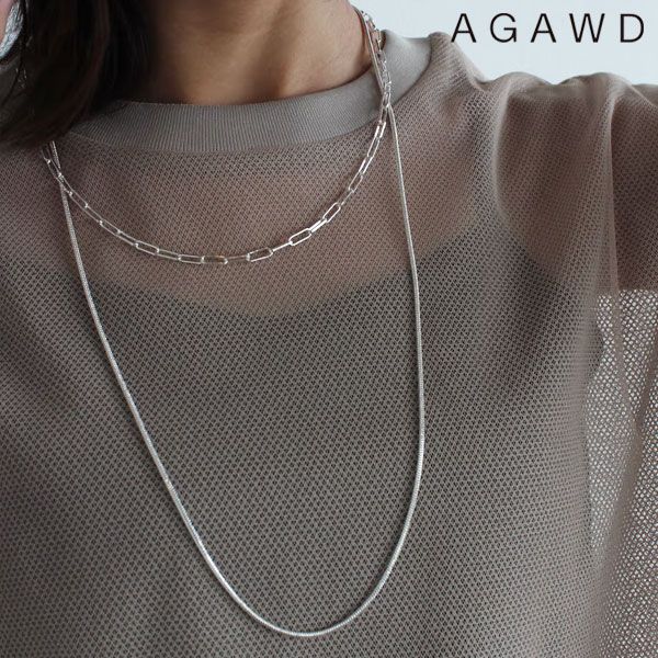 アガウド AGAWD 小物 25春夏 Double Chain Necklace ダブルチェーンネックレス アクセサリー ギフト 0225-9028