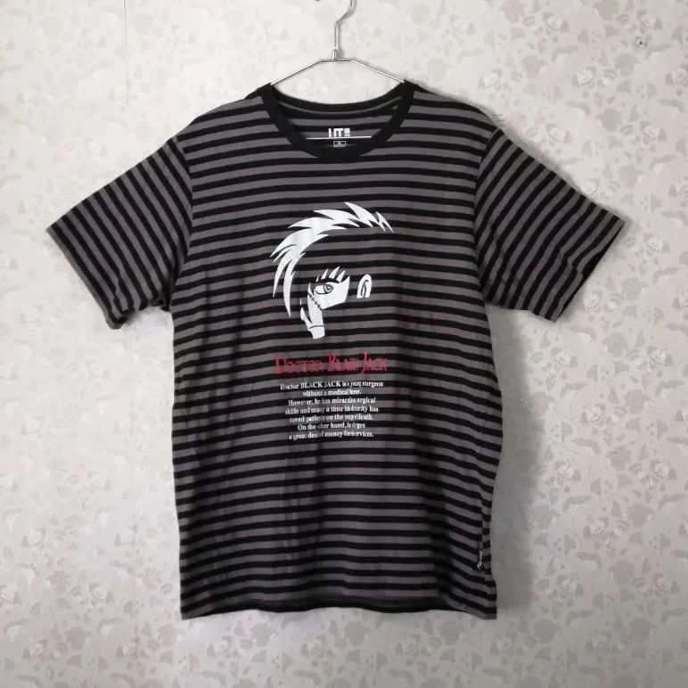 ユニクロ ブラックジャック プリントボーダーTシャツ ＸＬ - メルカリ