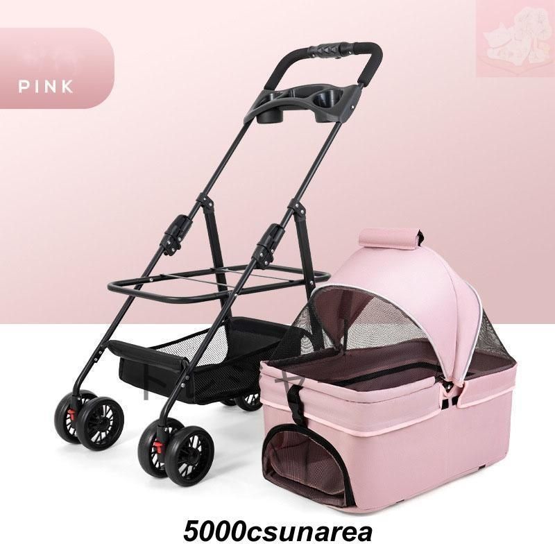 FCZY 小型犬 中型犬 多頭 折りたたみ 取り外し ペットバギー 分離型 フルオープン 4輪 キャリー バスケット カート ペット用 犬 猫 散 STEELWINDOWSANDDOORS_COM