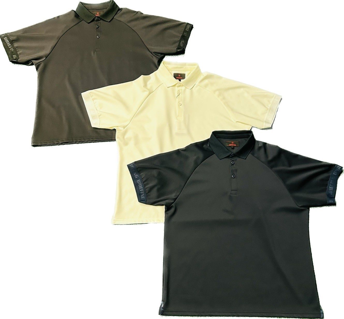【新品】BRIEFING ブリーフィング  BRG241M18 定価25，300円 ポロシャツ LOGO TAPE POLO RELAXED FIT  トップス メンズ ゴルフ ゴルフウェア Lサイズ 