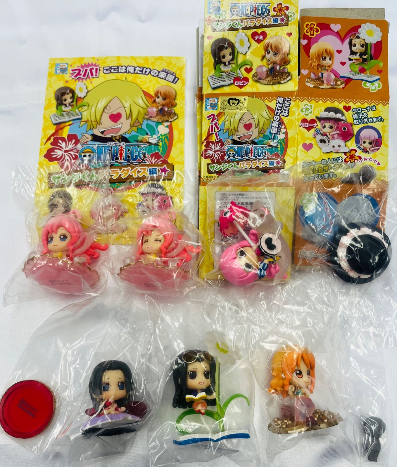 ワンピース ぷちきゃらランド 3種セット ナミ ロビン ペローナ ONE PIECE ぷちきゃらランド サンジくんパラダイス編