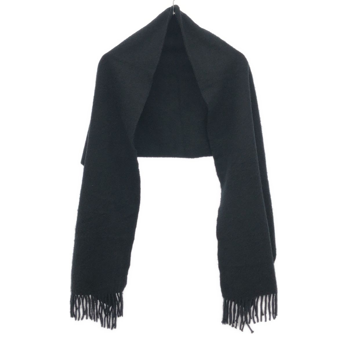 Begg & Co ベグアンドコー カシミヤフリンジマフラー ブラック