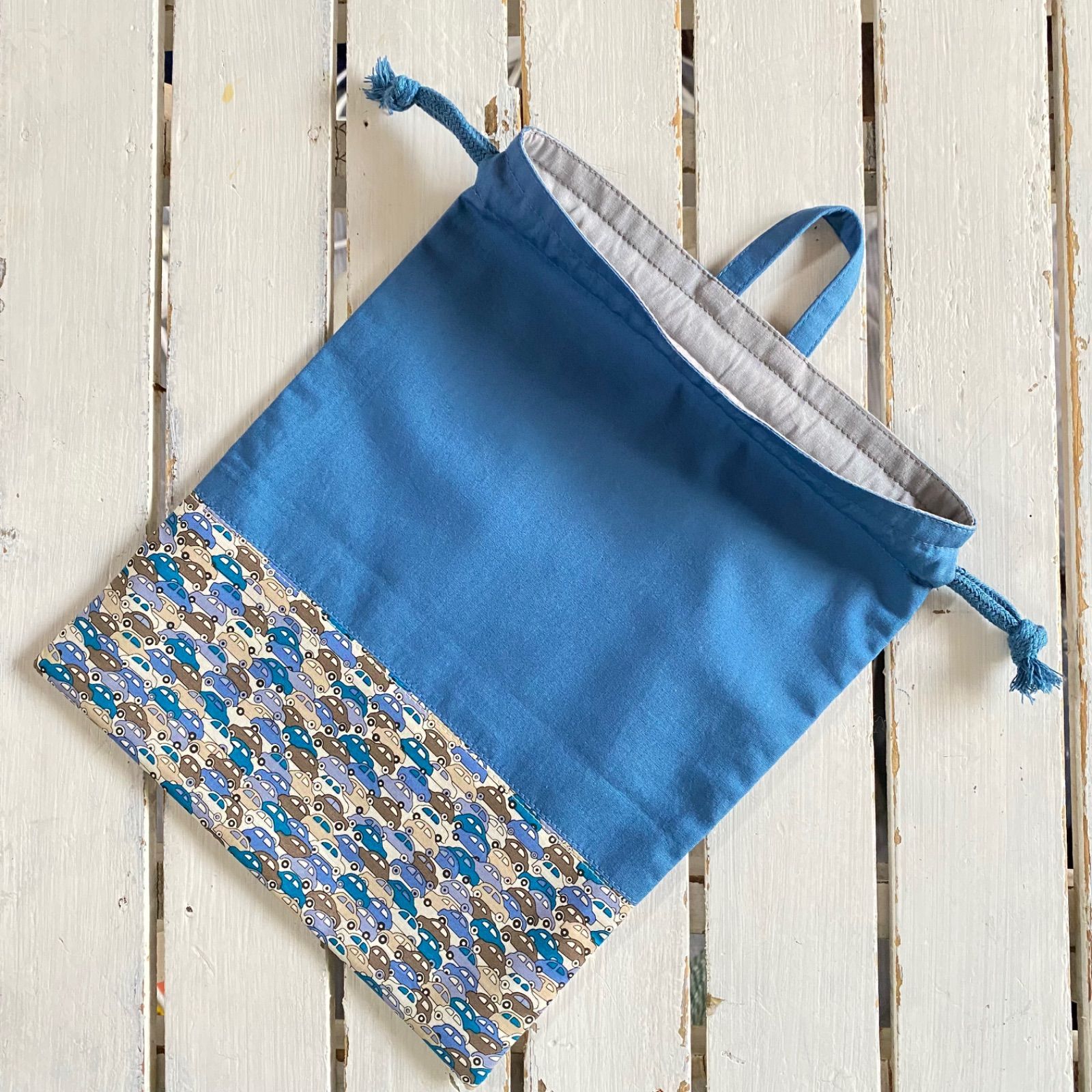 公式 とき様☆男の子用リバティ×ワッペンレッスンバッグ他オーダー