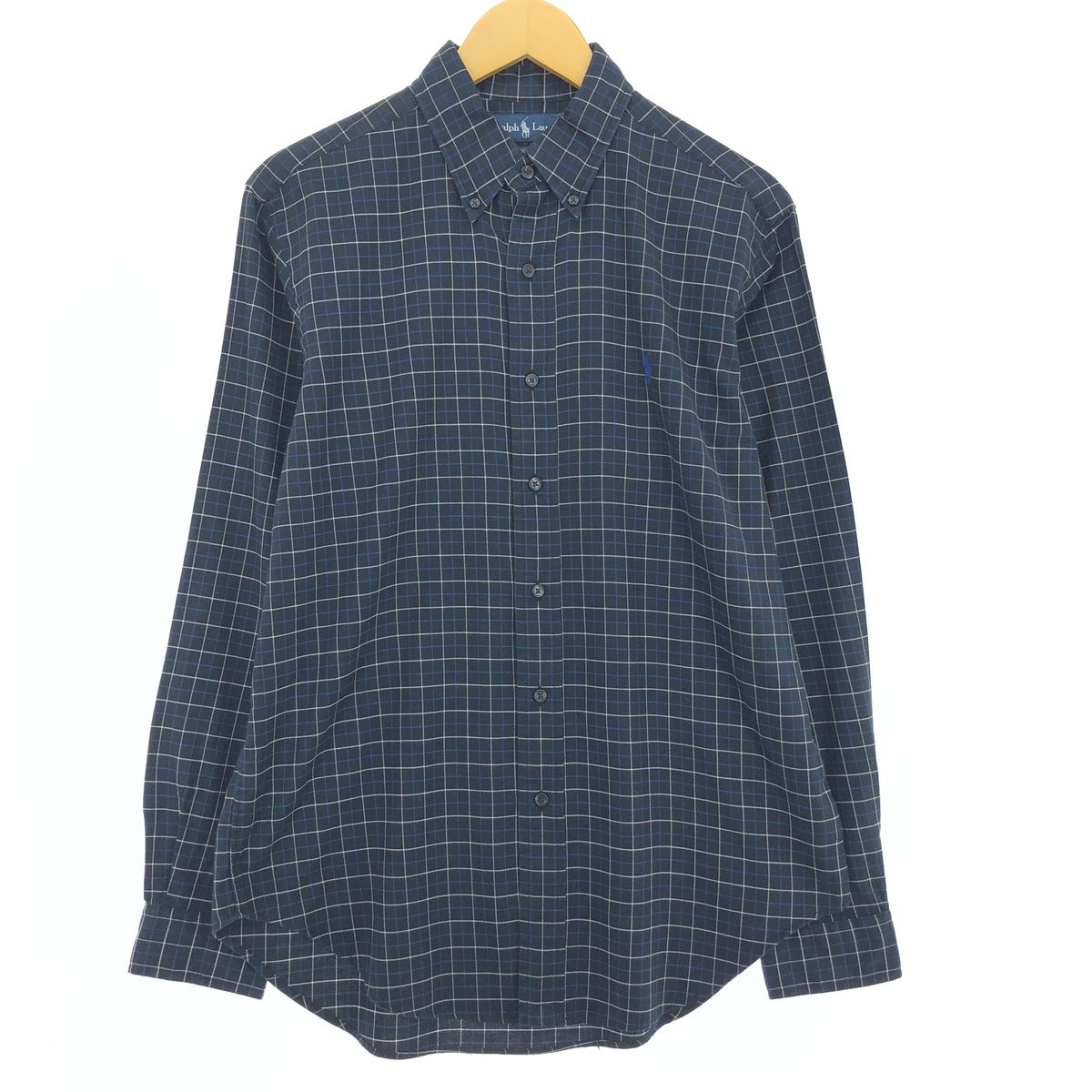 古着 ラルフローレン Ralph Lauren CLASSIC FIT 長袖 ボタンダウンチェックシャツ メンズM/eaa452128
