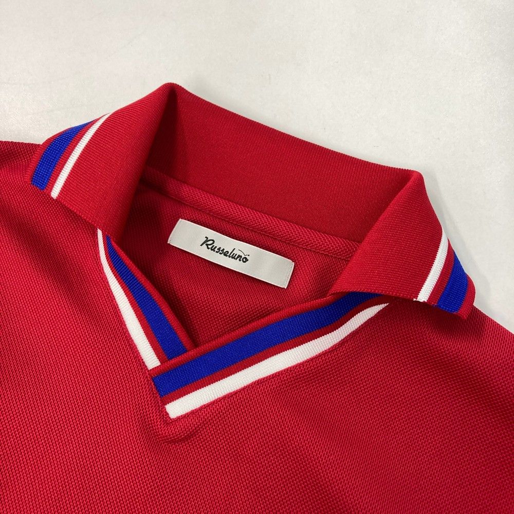 サイズ：5 RUSSELUNO ラッセルノ 襟付 半袖Tシャツ レッド系