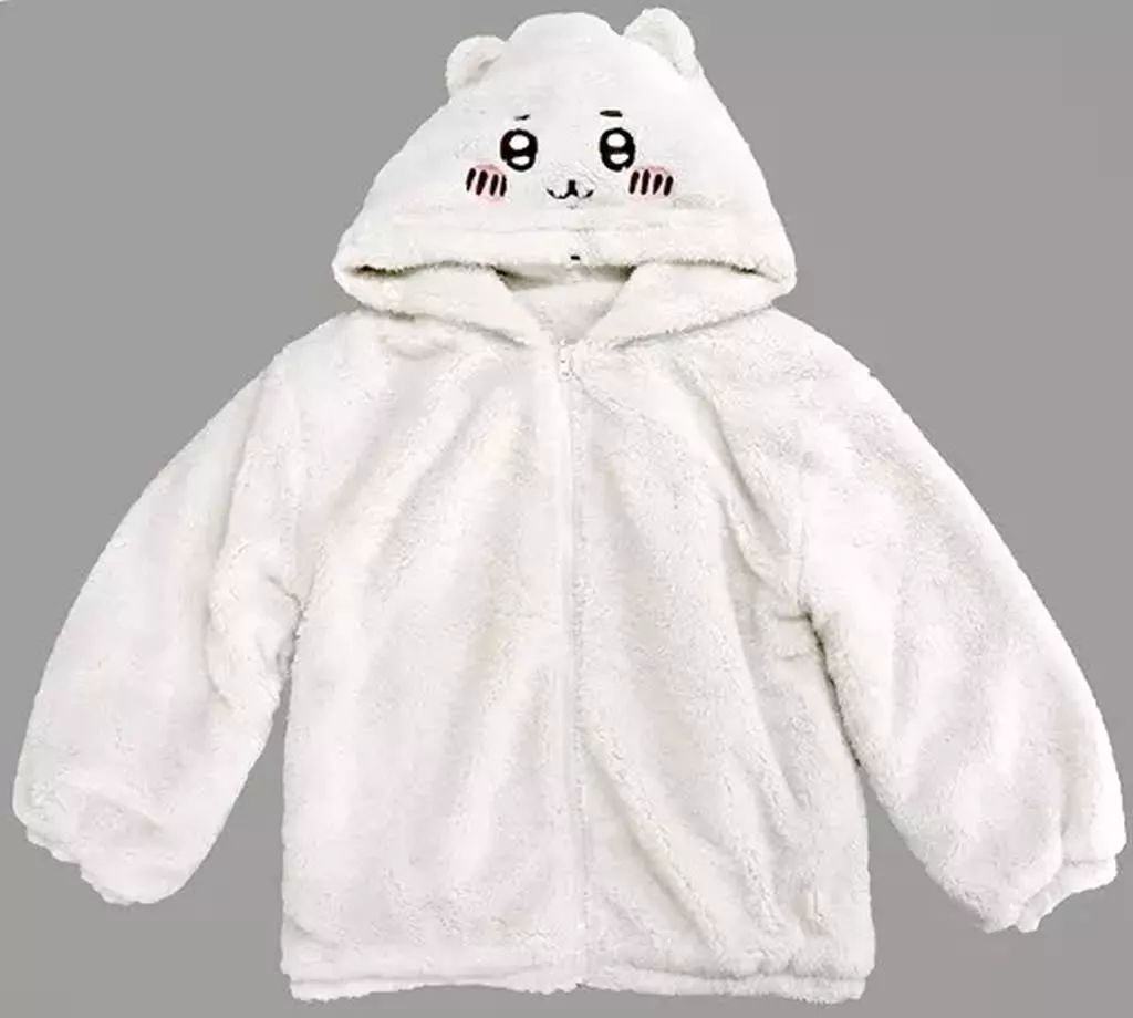 アウターウェア ちいかわ リバーシブルボアフーディ ホワイト S Mサイズ ちいかわ なんか小さくてかわいいやつ