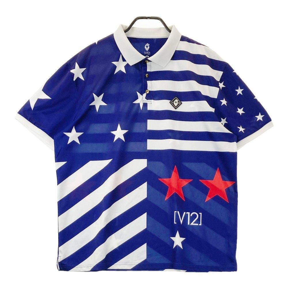 V12ポロシャツ XXL V12ポロシャツ XXL V12 ヴィトゥエルヴ CRAZY LINE UP POLO メンズ
