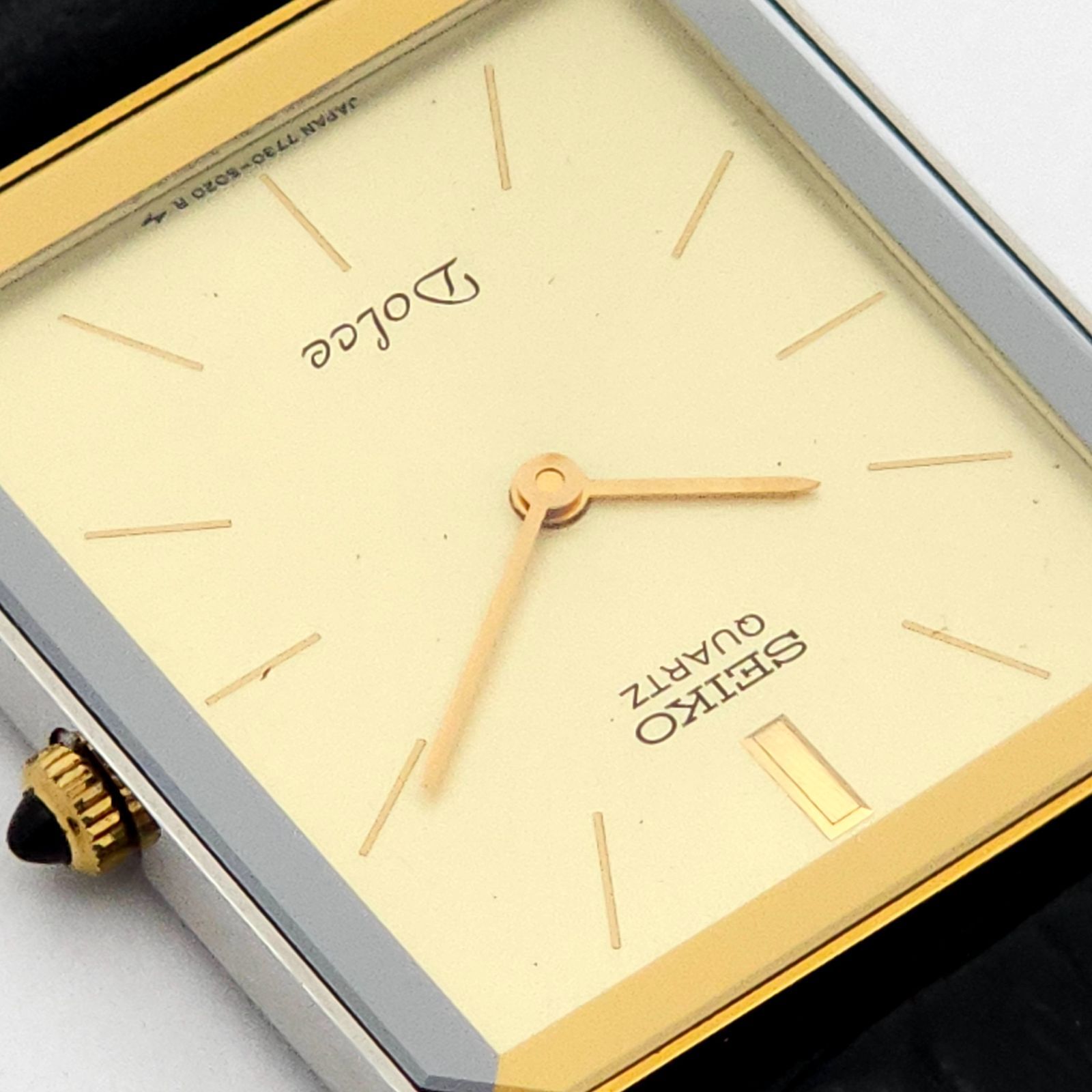 SEIKO / セイコー　Dolce　ドルチェ　7730-5020ゴールド文字盤 SEIKO セイコー ドルチェ 7730-5020 QZ 動作品 - メルカリ