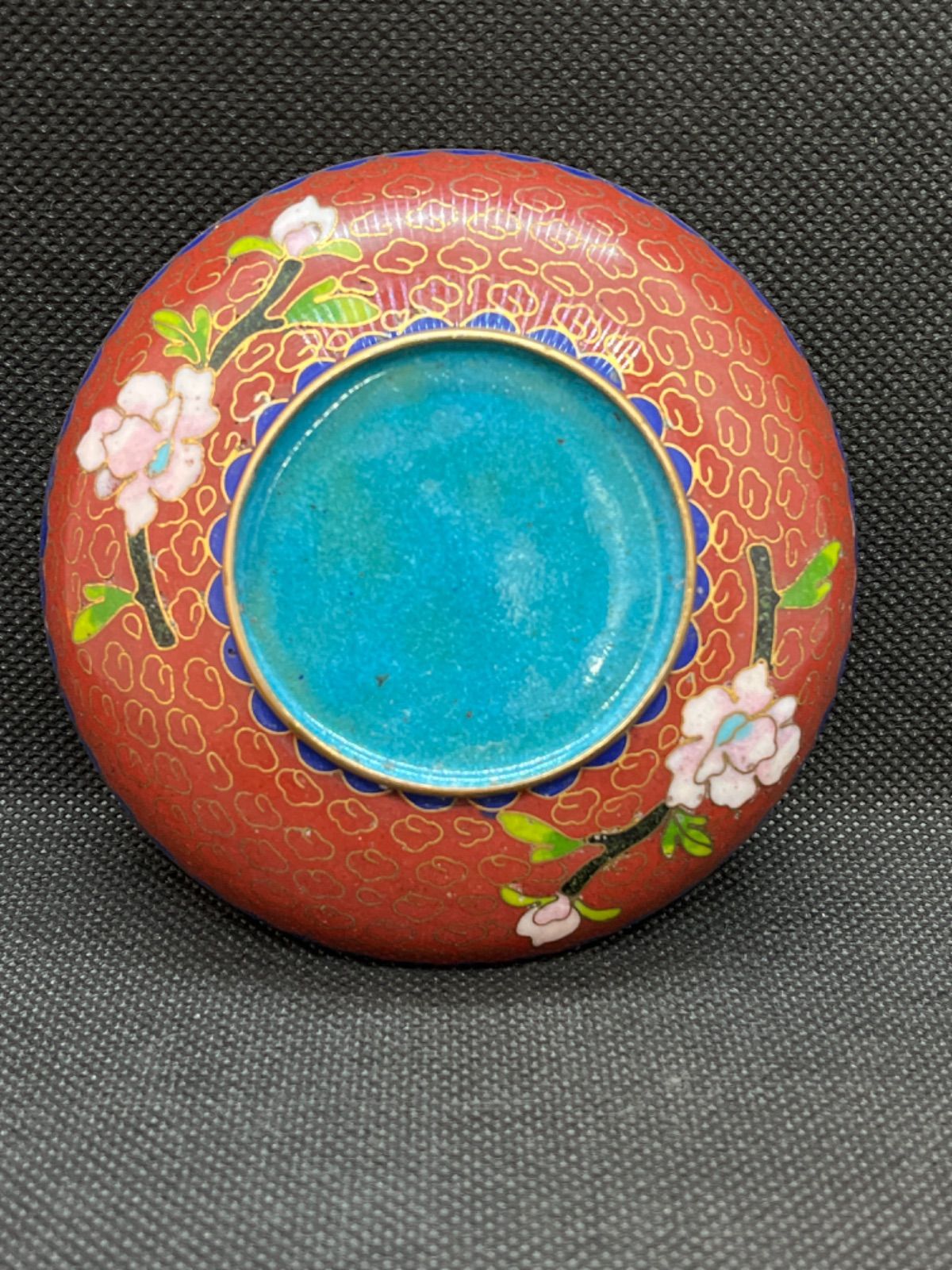 ワンピなど最旬ア！ 七宝香合景泰藍法欄彩香合印泥盒小物入れ茶道具香道具文房具中国 工芸品