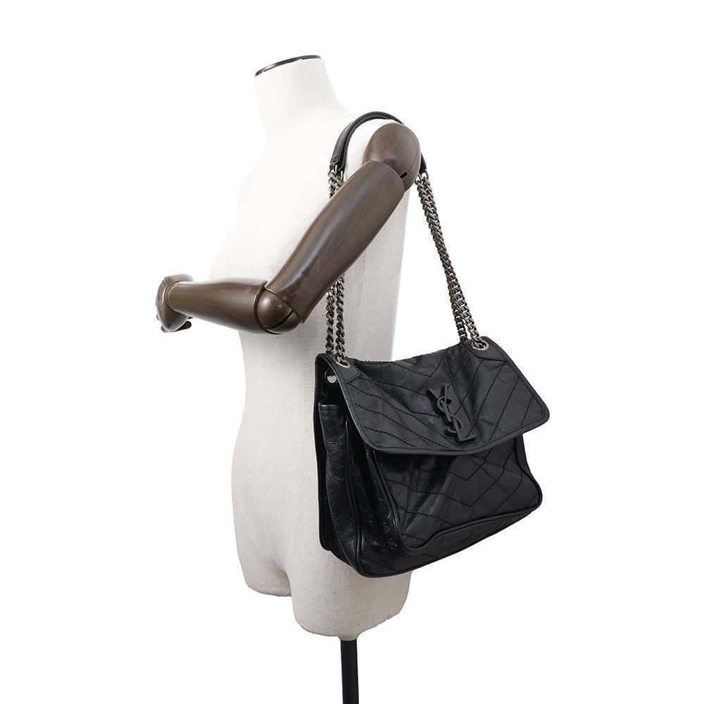 サンローランパリ チェーンショルダーバッグ ニキ ヴィンテージカーフ  